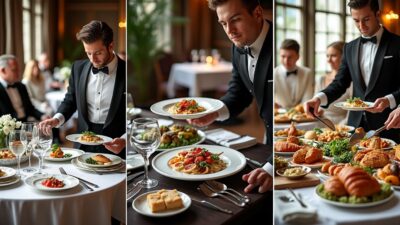 découvrez les différences entre le service à la française, à l'anglaise et à la russe, leurs codes et usages contemporains pour maîtriser l'art de la table aujourd'hui.