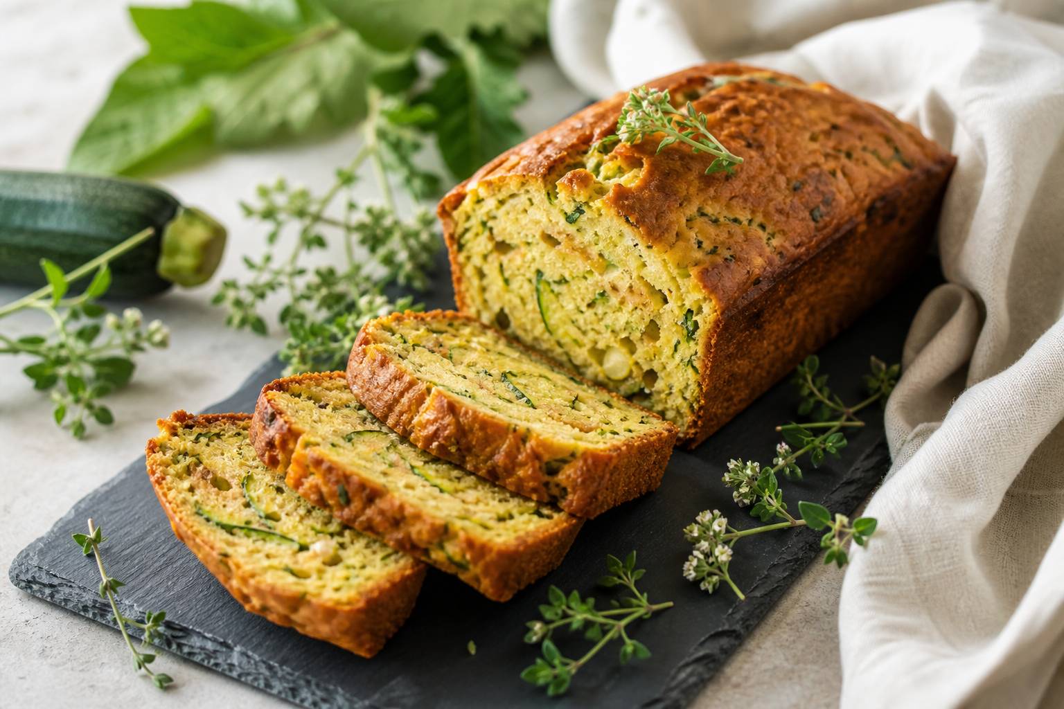 Tranches courgettes preparation culinaire gastronomie