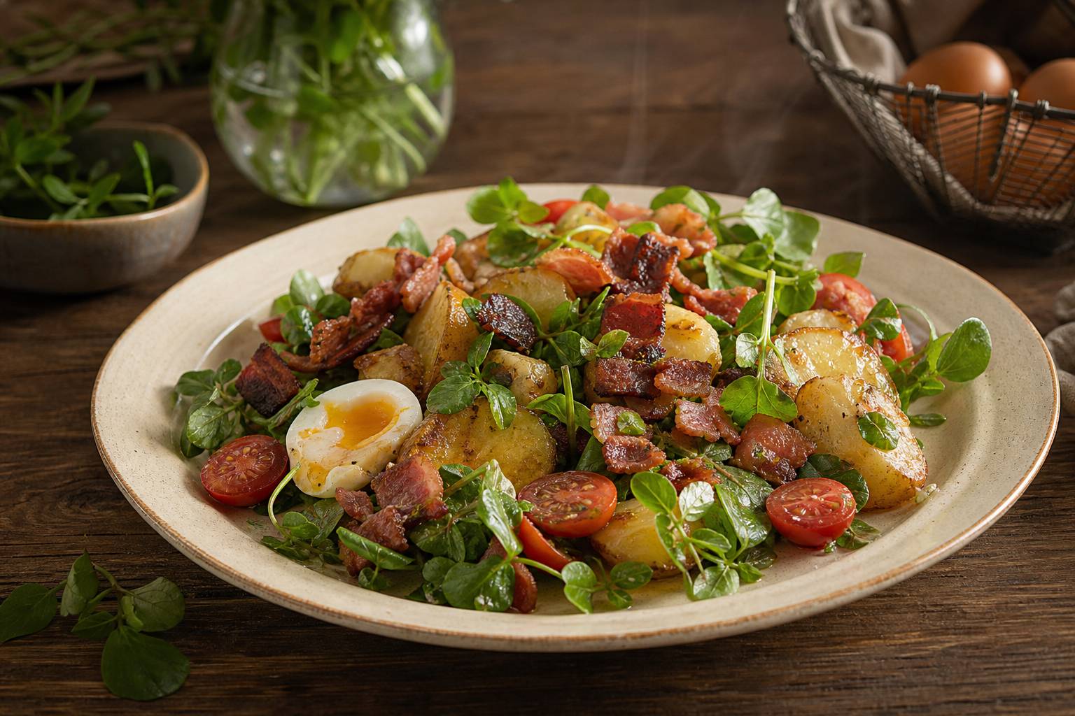 Délice des Ardennes : Salade savoureuse au lard croustillant, Délice des Ardennes : comprendre l’équilibre